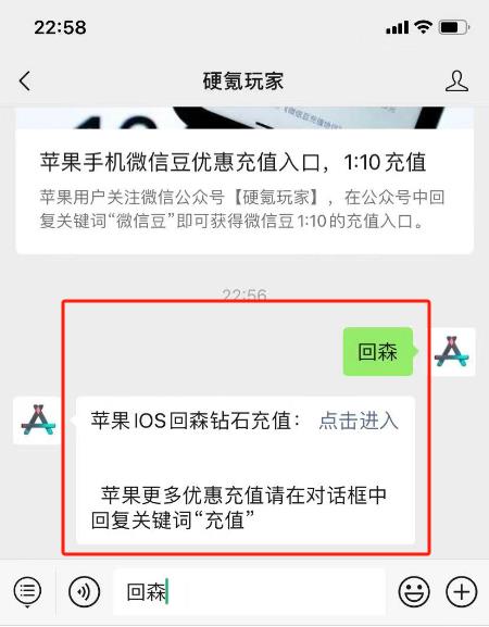 苹果iOS回森钻石充值入口，微信充值入口