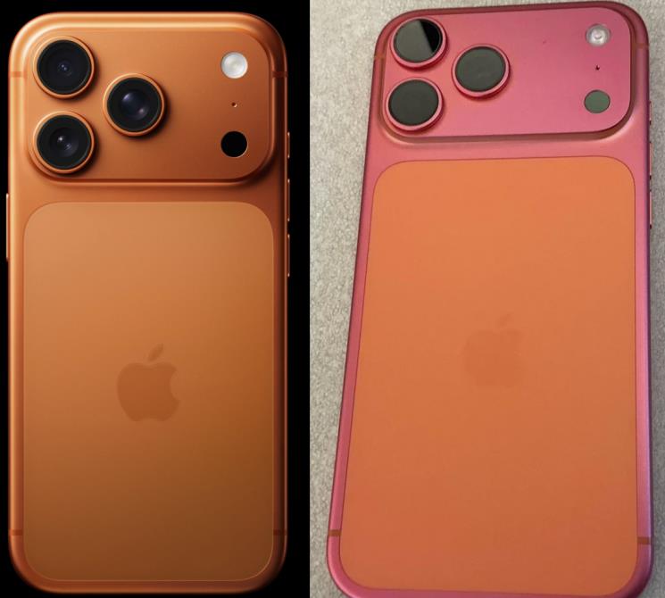 橙色 iPhone 17 Pro 褪色成猛男粉，又来了！